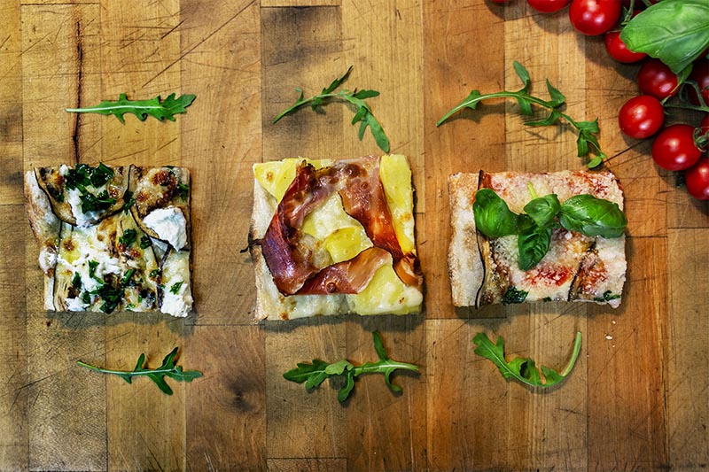 pizza al taglio melanzane prosciutto patate